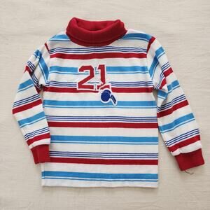 Vintage Healthtex Striped Whistle Turtleneck 2t/2t